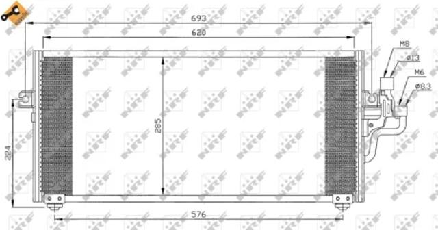 Трубопроводы и радиатор кондиционера 35268 NRF