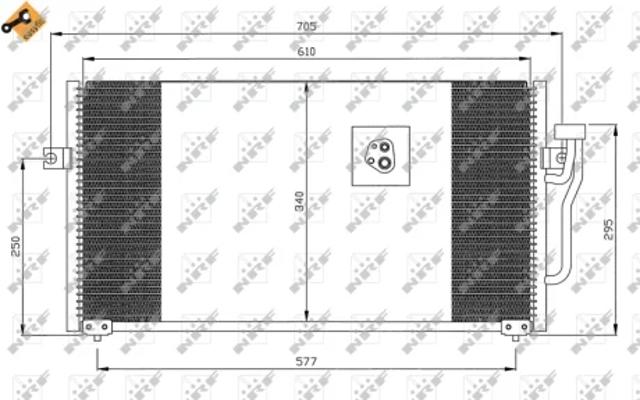Трубопроводы и радиатор кондиционера 35293 NRF
