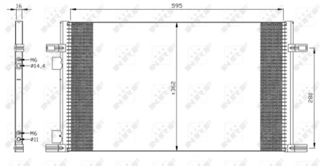 Трубопроводы и радиатор кондиционера 35298 NRF
