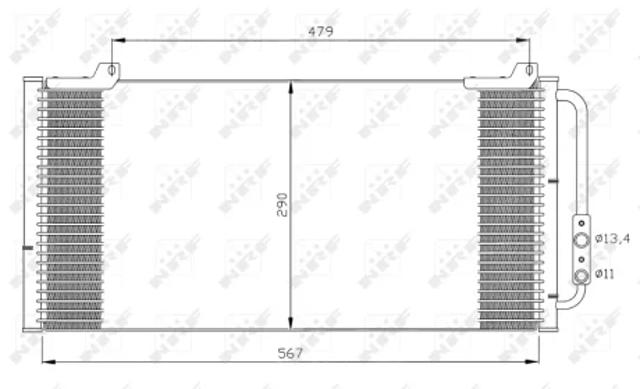 Трубопроводы и радиатор кондиционера 35346 NRF