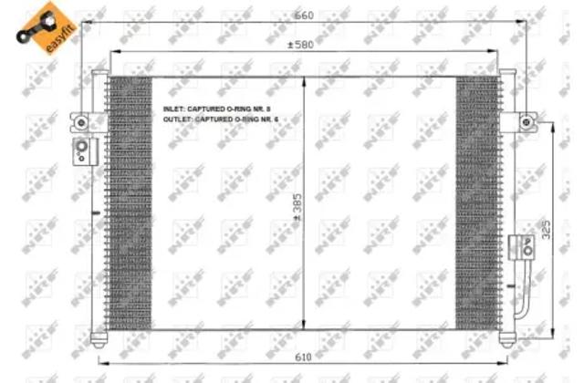 Радиатор охлаждения кондиционера 35426 NRF