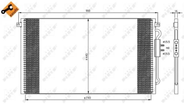 Радиатор охлаждения кондиционера 35448 NRF