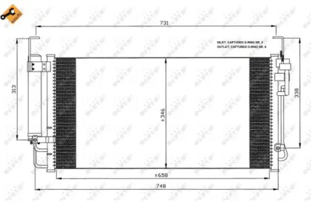 Радиатор охлаждения кондиционера 35473 NRF