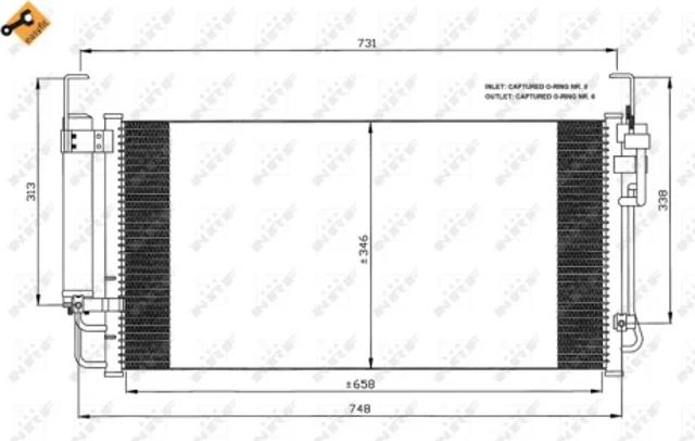 NRF 35473 Радиатор кондиционера в наличии Тернополь