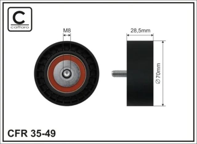 Ролик натяжителя ремня агрегатов 3549 CAFFARO