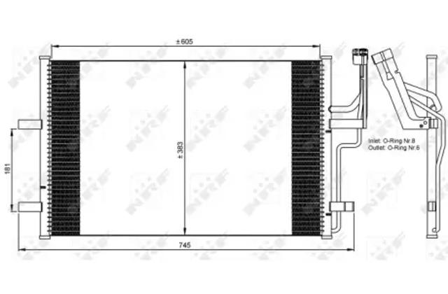 NRF 35507 Радиатор кондиционера в наличии Харьков