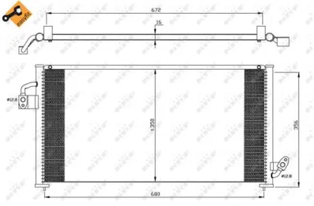 Радиатор системы охлаждения кондиционера 35523 NRF
