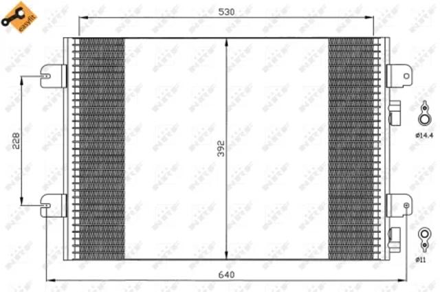 Трубопроводы и радиатор кондиционера 35542 NRF