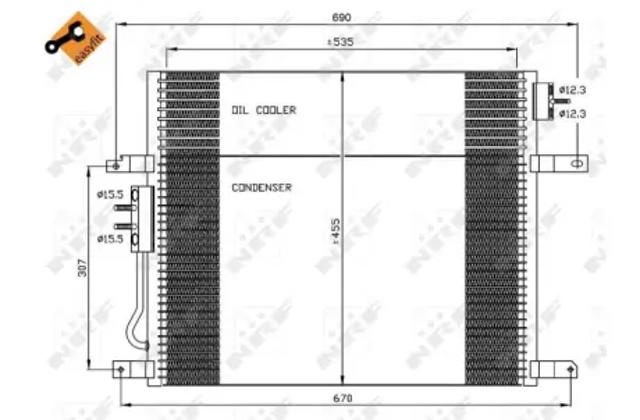 Конденсатор кондиционера 35577 NRF