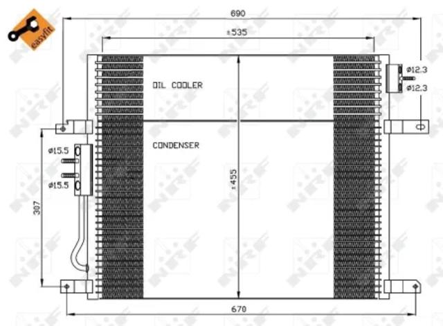 NRF 35577 Радиатор кондиционера в наличии Сумы
