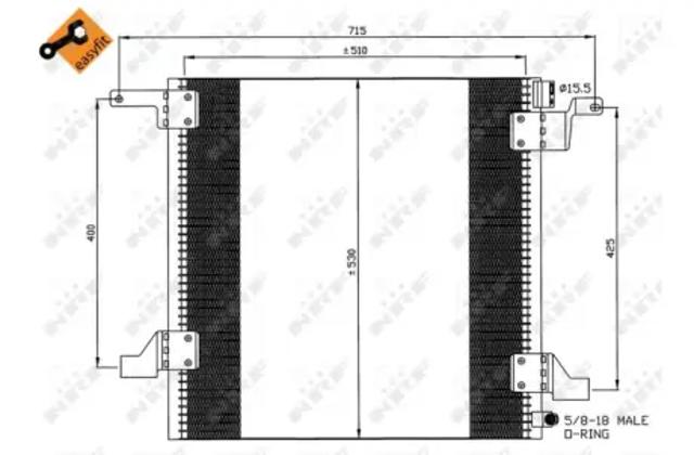 NRF 35579 Радиатор кондиционера в наличии Тернополь