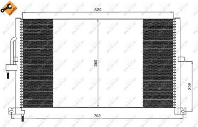 Трубопроводы и радиатор кондиционера 35603 NRF