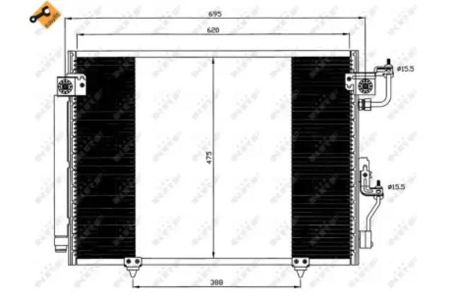 Радиатор кондиционера 35619 NRF
