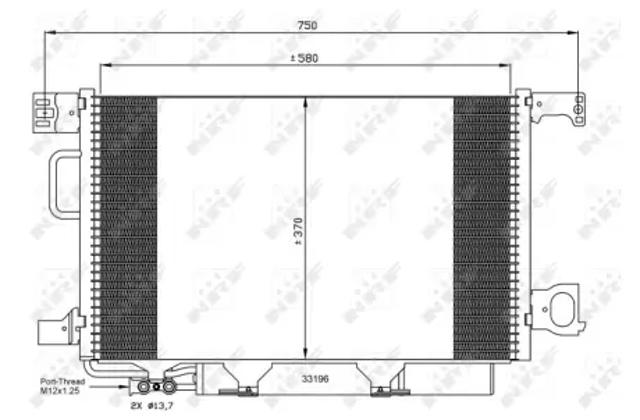 Конденсатор кондиционера 35623 NRF