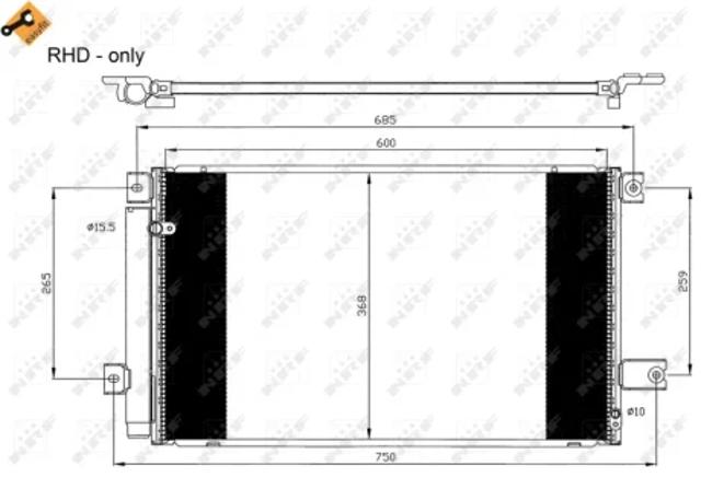 Радиатор охлаждения кондиционера 35629 NRF