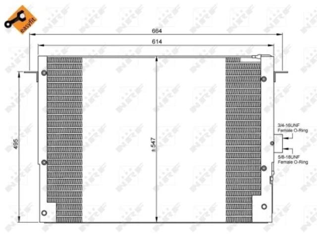 Трубопроводы и радиатор кондиционера 35657 NRF