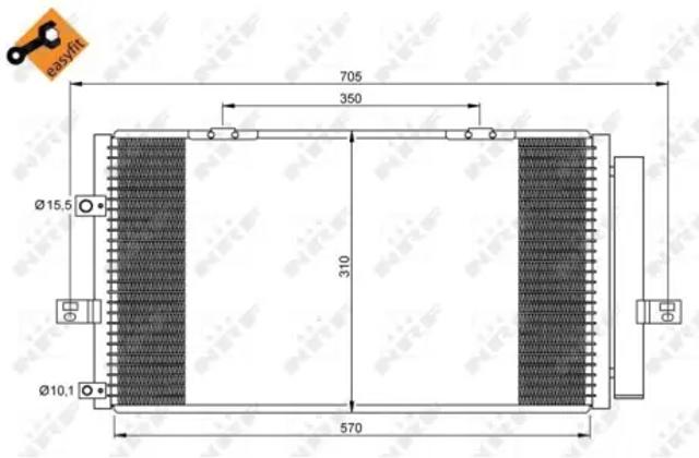 Радиатор системы охлаждения кондиционера 35659 NRF