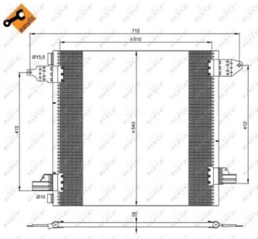 Радиатор системы охлаждения кондиционера 35702 NRF