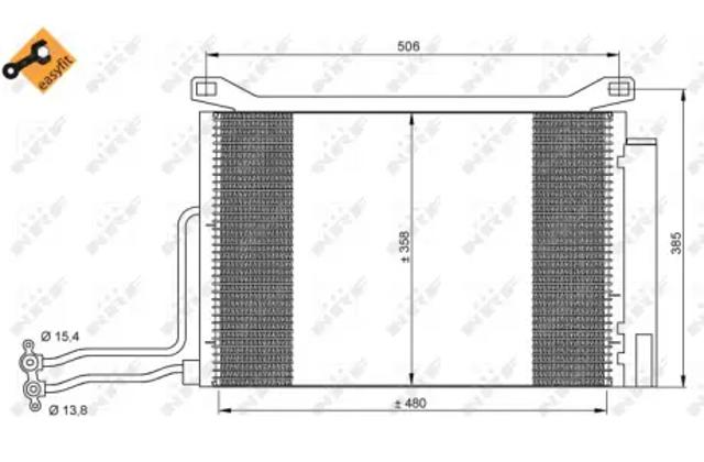 Радиатор охлаждения кондиционера 35787 NRF