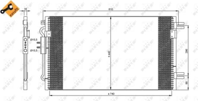 Трубопроводы и радиатор кондиционера 35799 NRF