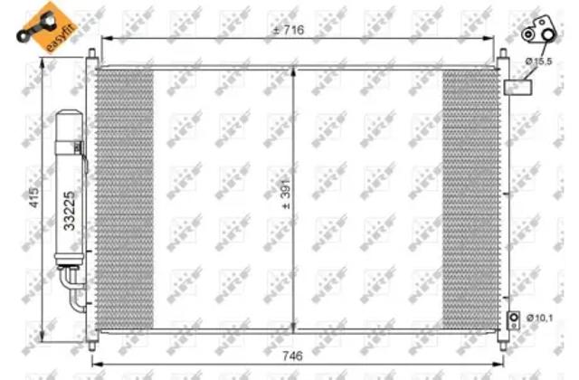 Радиатор системы охлаждения кондиционера 35866 NRF