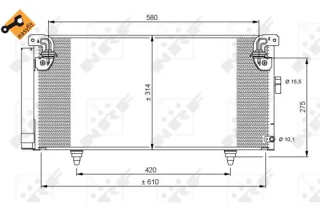 Радиатор кондиционера 35868 NRF