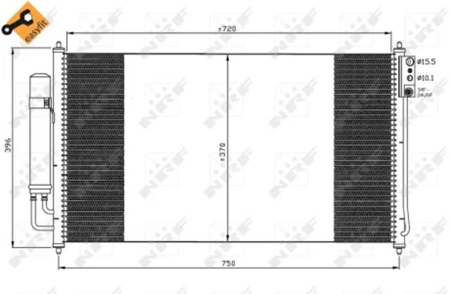Радиатор кондиционера 35878 NRF