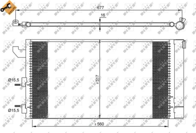 Радиатор охлаждения кондиционера 35883 NRF