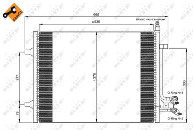 Конденсатор кондиционера 35904 NRF