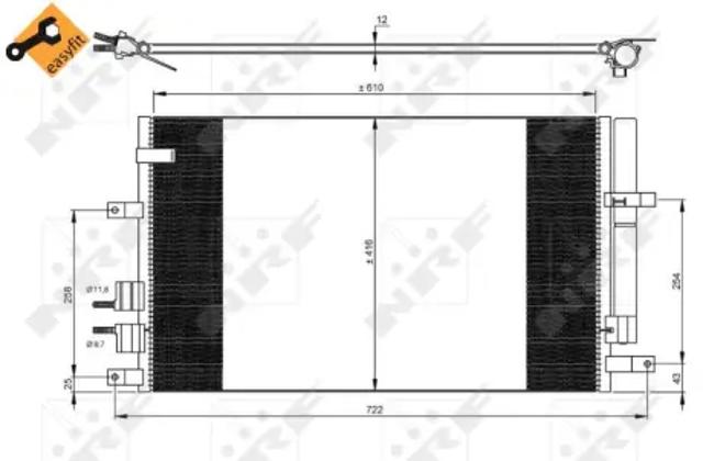 Радиатор кондиционера 35911 NRF
