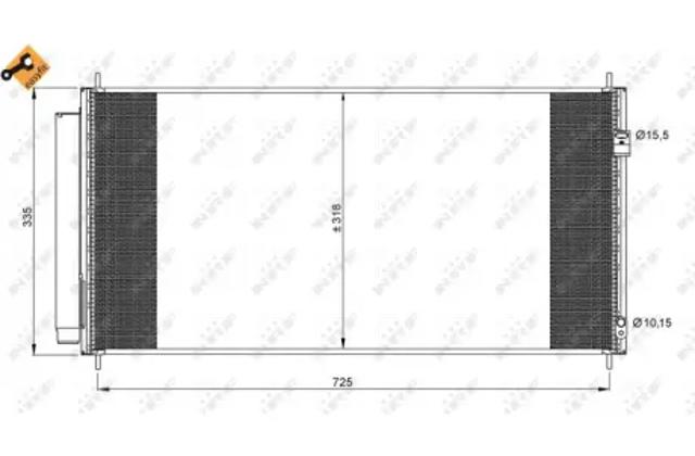 Трубопроводы и радиатор кондиционера 35943 NRF