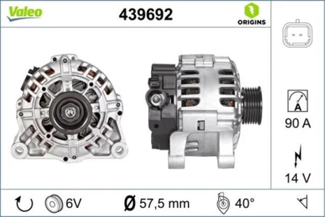 Генератор автомобиля 439692 VALEO