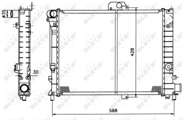Радиатор основной 504140 NRF