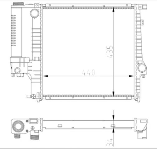 Радиатор 53849A NRF