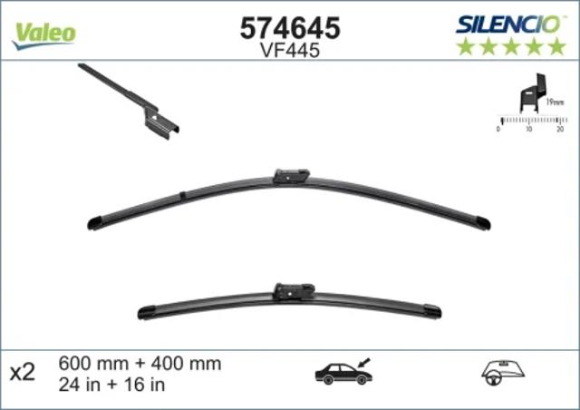Стеклоочистители лобового стекла 574645 VALEO