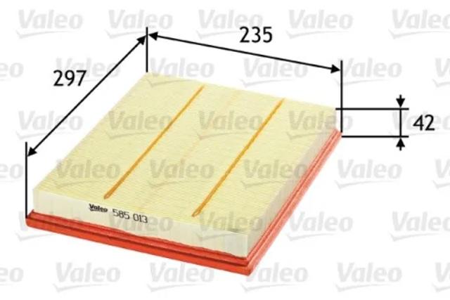 Элемент воздушного фильтра 585013 VALEO