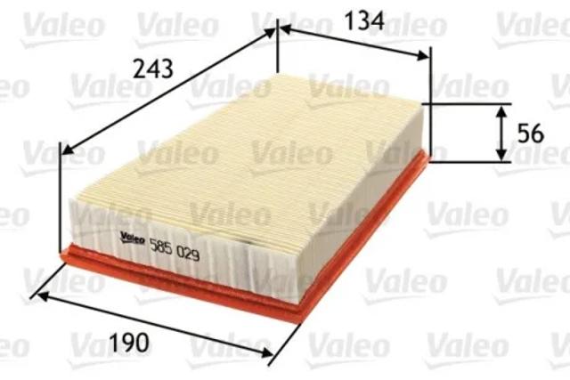 Фильтр воздушный 585029 VALEO