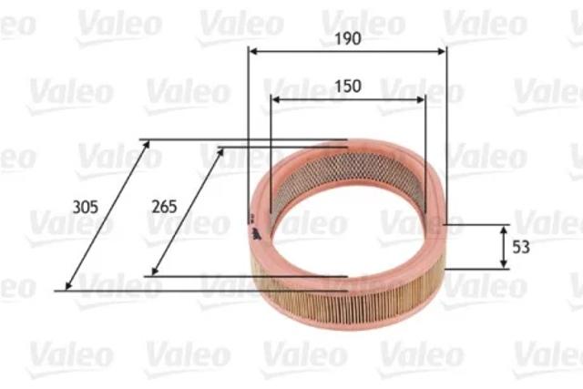 Элемент воздушного фильтра 585627 VALEO