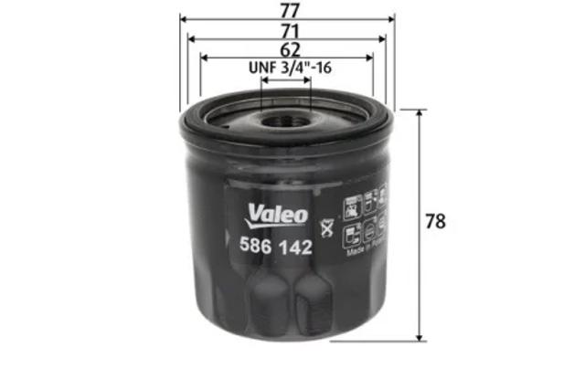 Фильтр масла 586142 VALEO