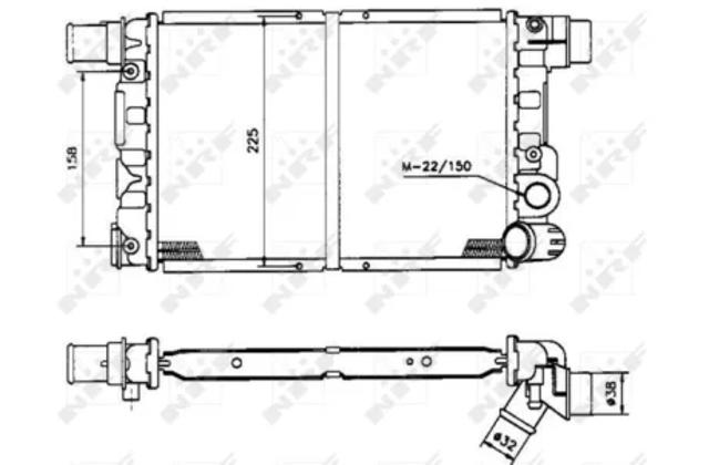 Радиатор основной 58844 NRF