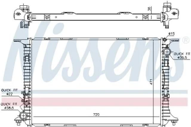 Радиатор основной 60359 NISSENS