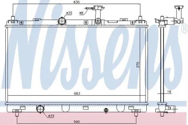 NISSENS 606146 Радиатор в наличии Житомир