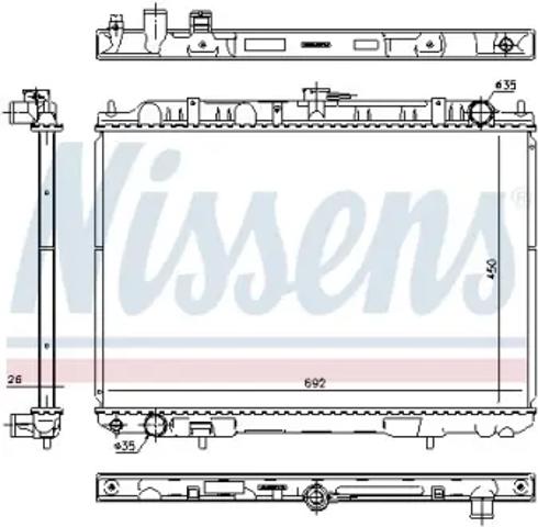 Радиатор основной 606160 NISSENS