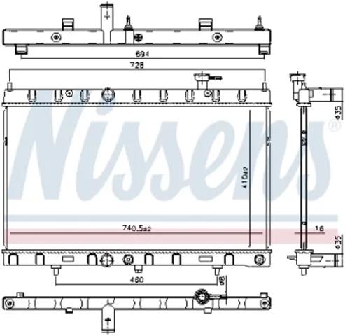 Радиатор основной 606312 NISSENS