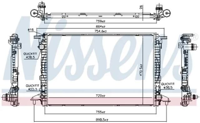 Радиатор 606462 NISSENS