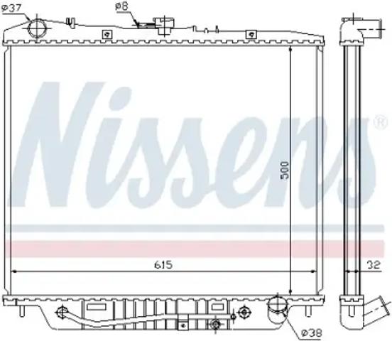 Радиатор 60852 NISSENS