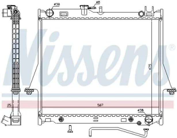 Радиатор 60854 NISSENS