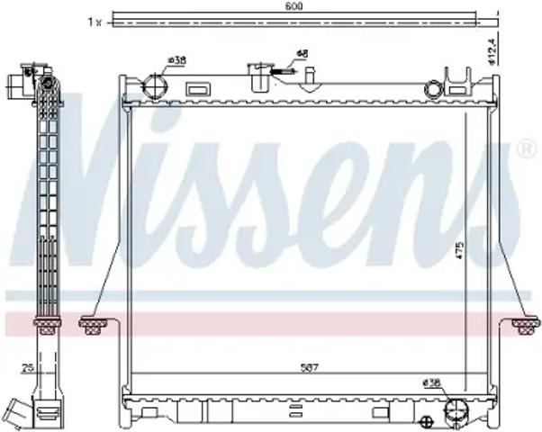 Радиатор охлаждения 60856 NISSENS