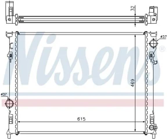 Радиатор охлаждения 61014A NISSENS