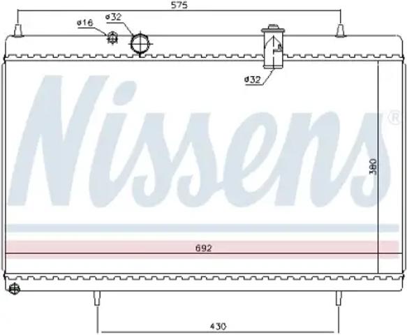 Радиатор охлаждения 61271 NISSENS